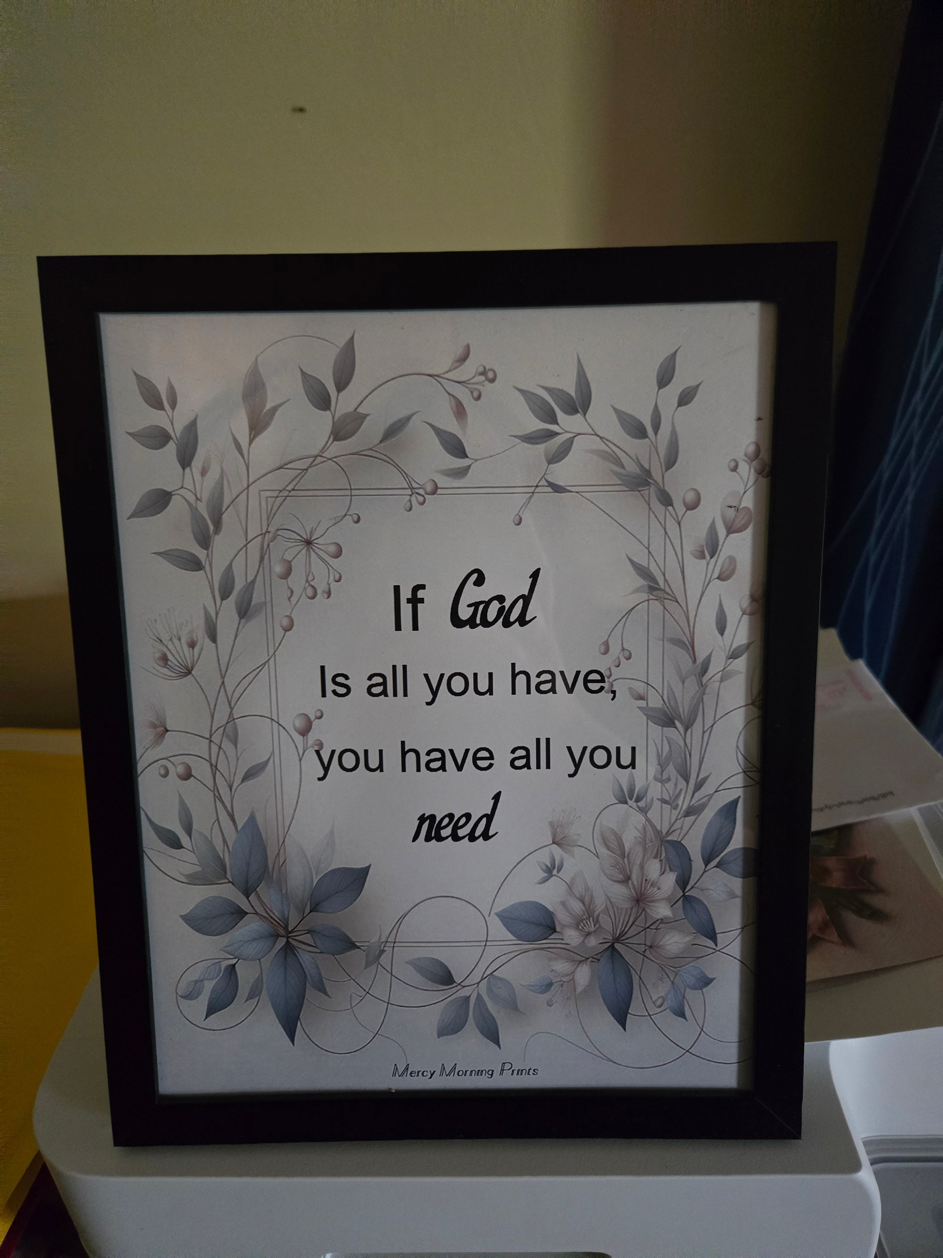 Printed scripture inspired home decor
