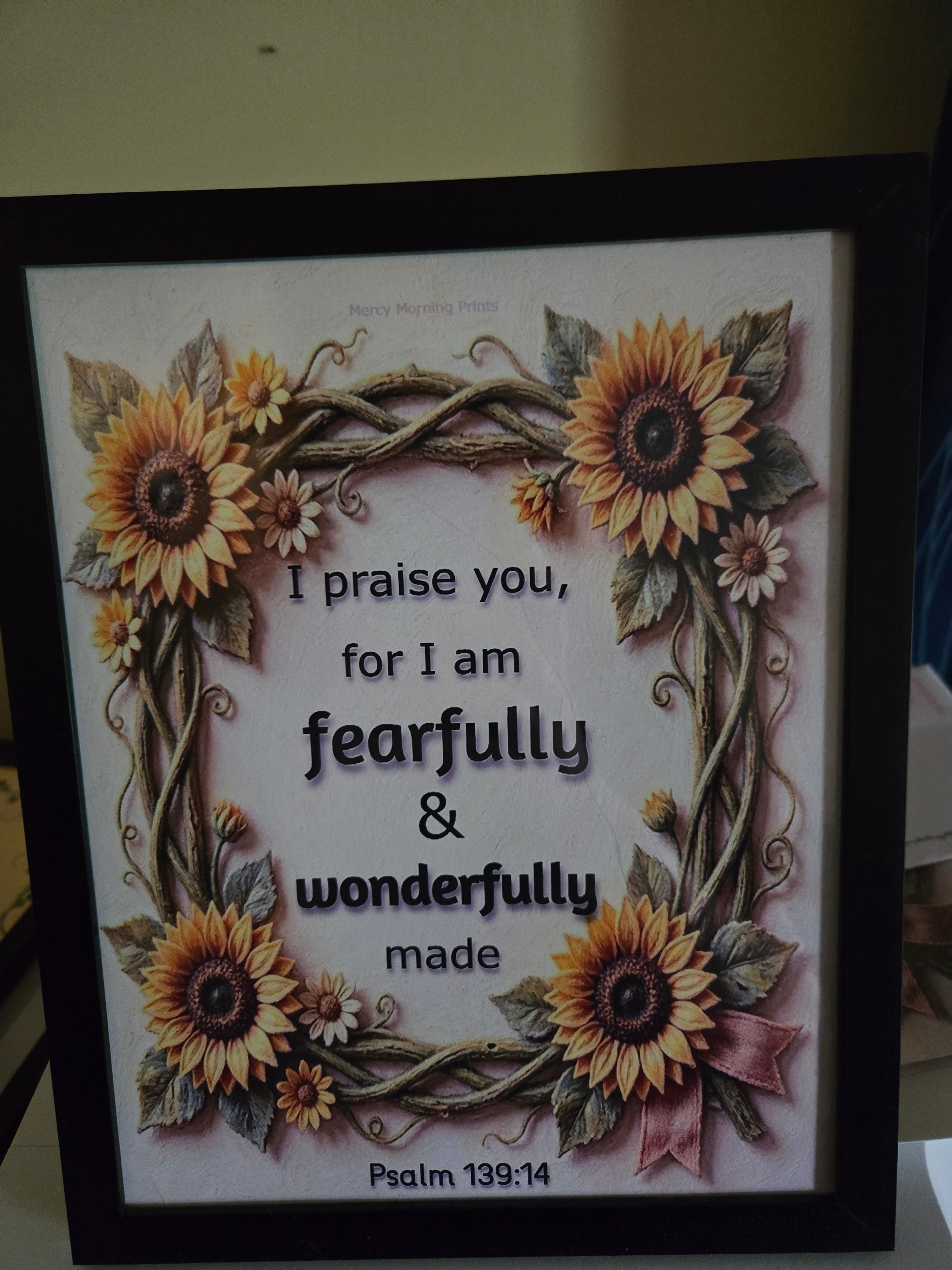 Printed scripture inspired home decor