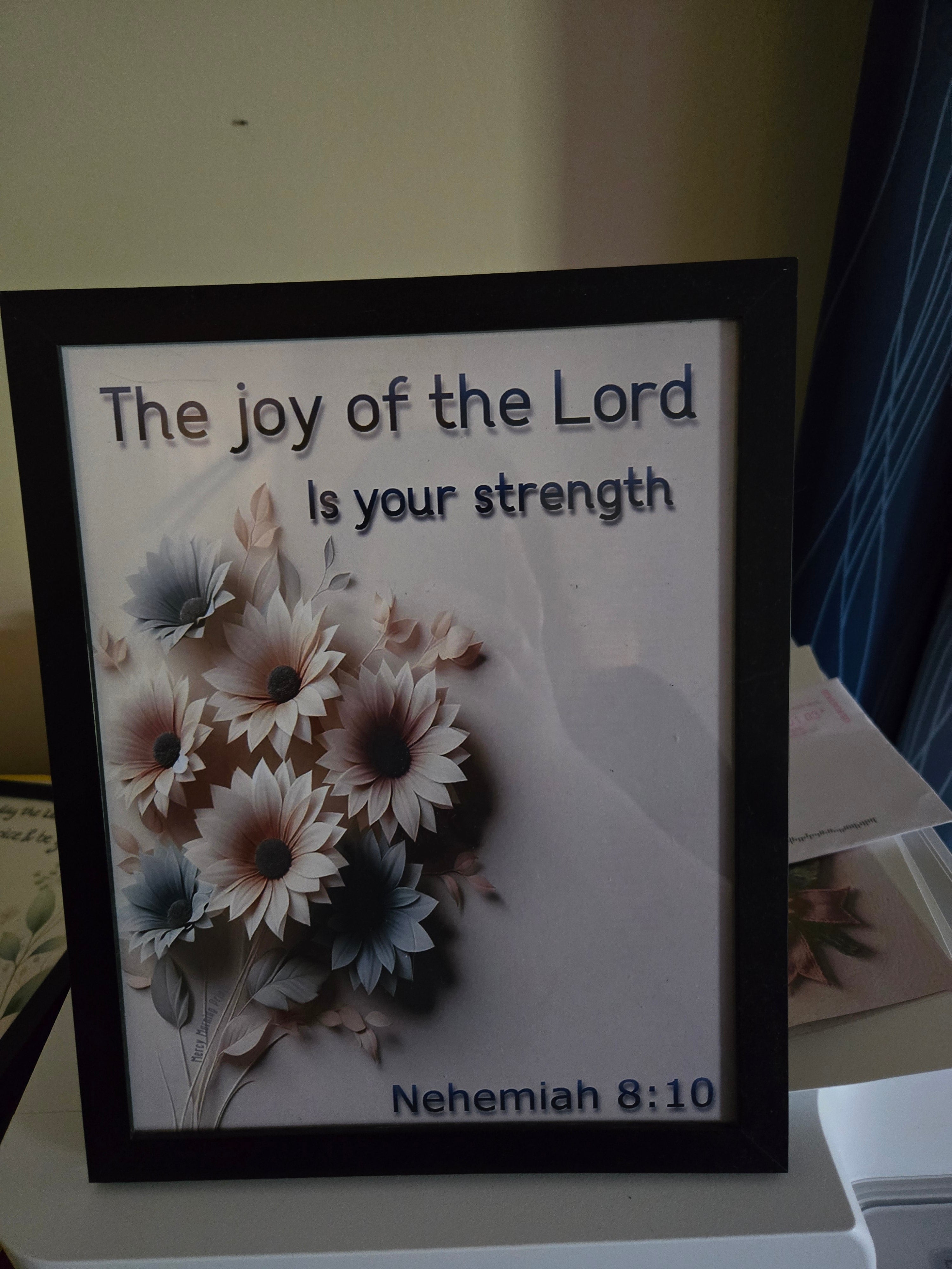 Printed scripture inspired home decor