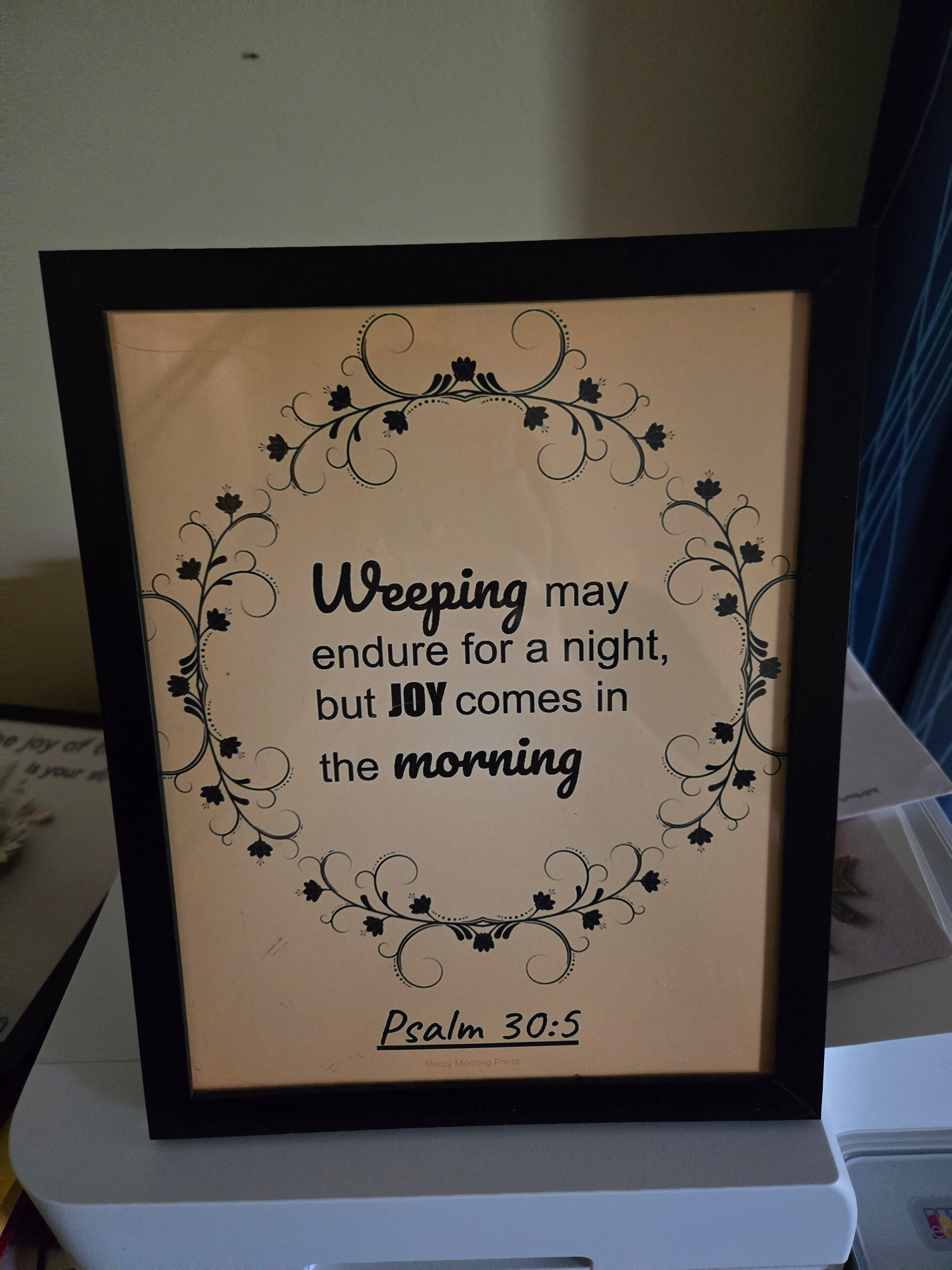 Printed scripture inspired home decor